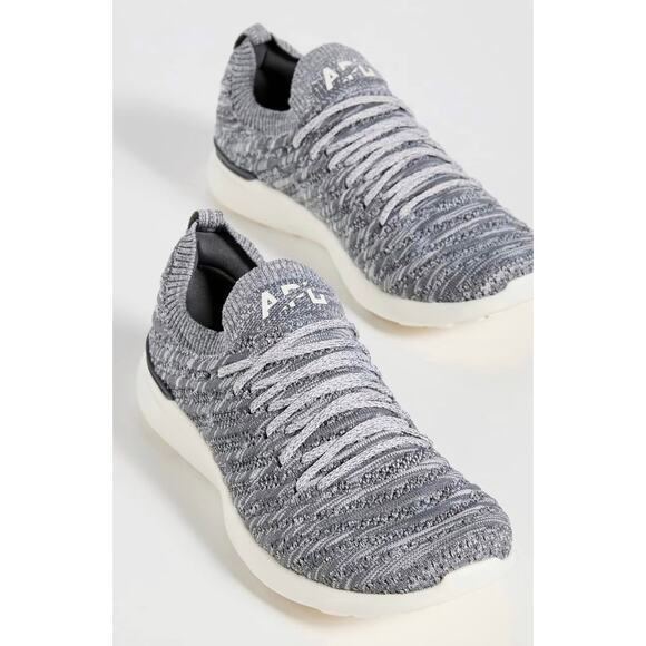 APL Techloom Wave Shoes Smoke Ivory Melange Gray White Running Mens 9 - Picture 2 of 16